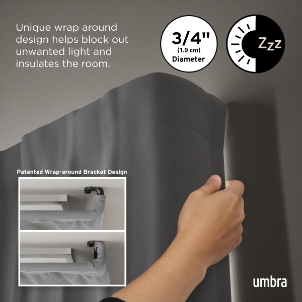 UMBRA karnisz TWILIGHT 76 - 213 cm czarny mat - obrazek 5