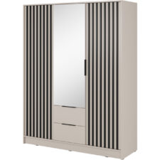 Szafa z lustrem LAILA 3D kaszmir / czarny