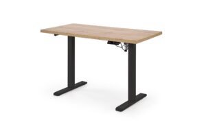 B54 biurko z funkcją regulacji wysokości, blat - dąb artisan, stelaż - czarny