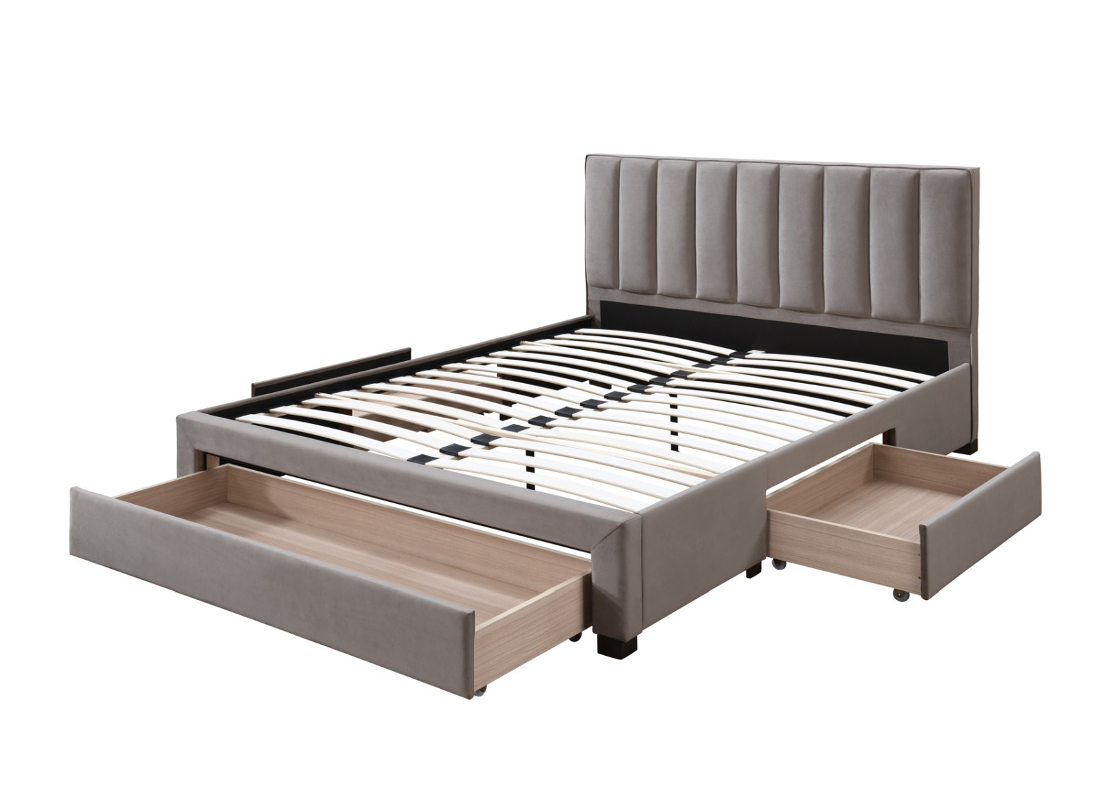 GRACE 160 łóżko z szufladami beżowy velvet - obrazek 3