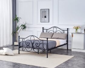 PANAMA 140 cm łóżko metalowe czarny