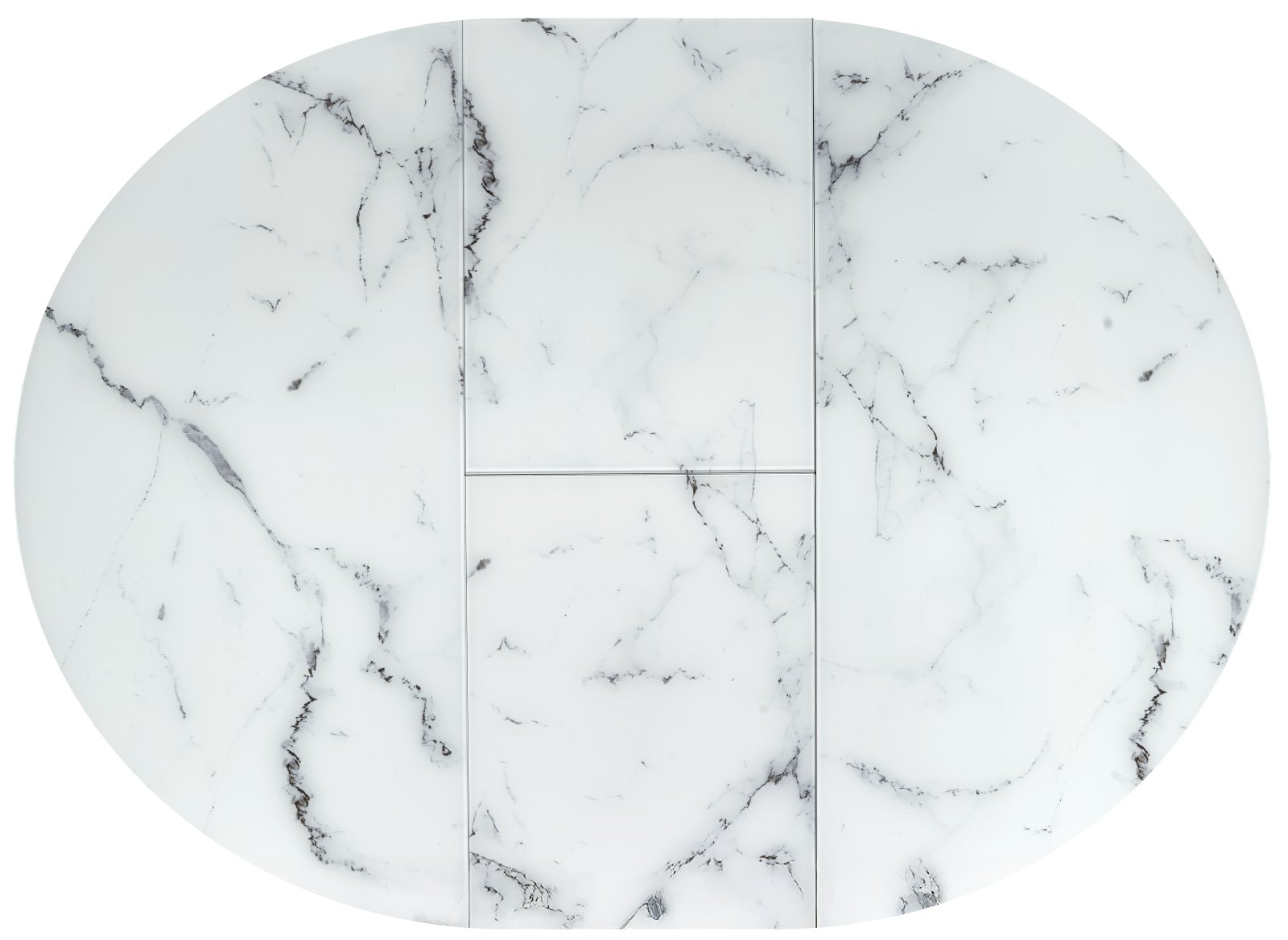 VERTIGO stół rozkładany, blat - biały marmur, nogi - czarny - obrazek 4