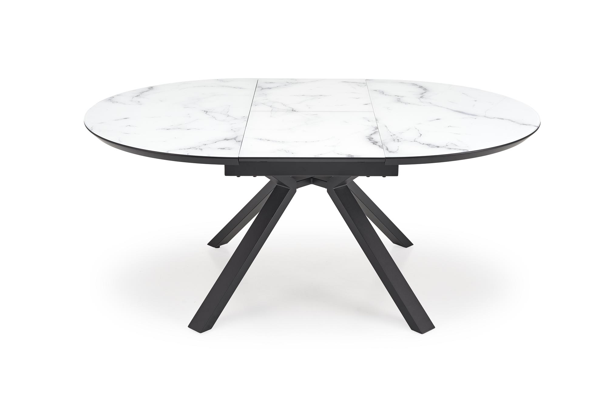 VERTIGO stół rozkładany, blat - biały marmur, nogi - czarny - obrazek 14