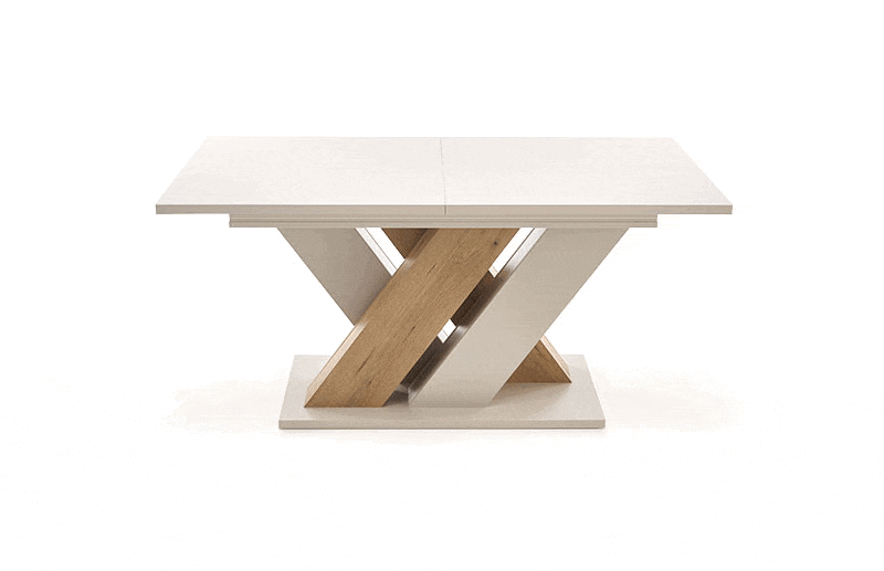 BRANDON stół rozkładany 160-200/90 cm kaszmir/dąb cremona - obrazek 16