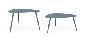 BIZZOTTO zestaw stolików ogrodowych YVONNE niebieski