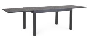 BIZZOTTO stół ogrodowy CLIV 135-270 czarny / rozkładany