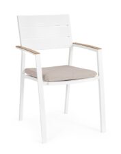 BIZZOTTO krzesło ogrodowe ZELMAR białe