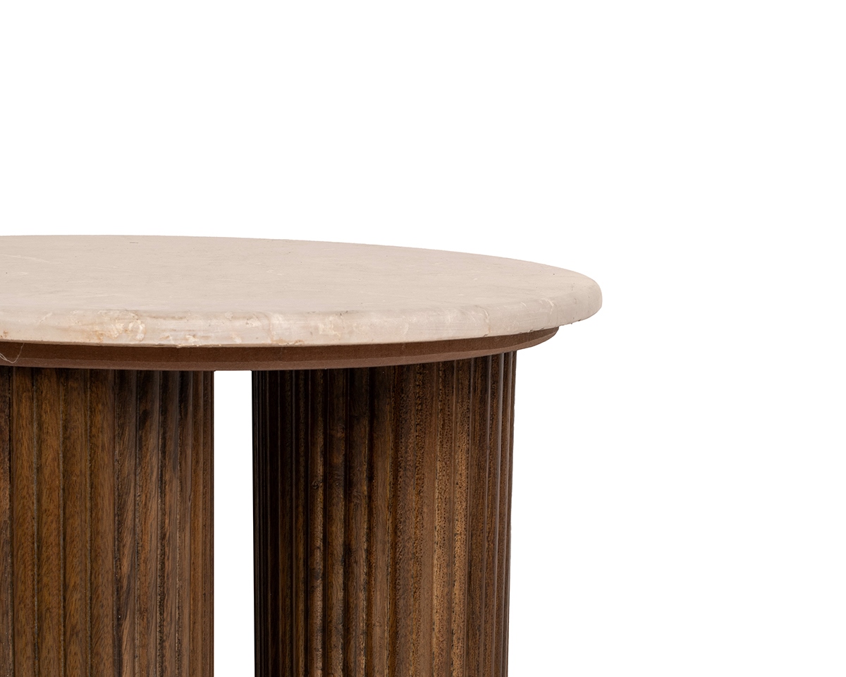 MaMaison stolik RAGNO marmur / drewno - obrazek 3