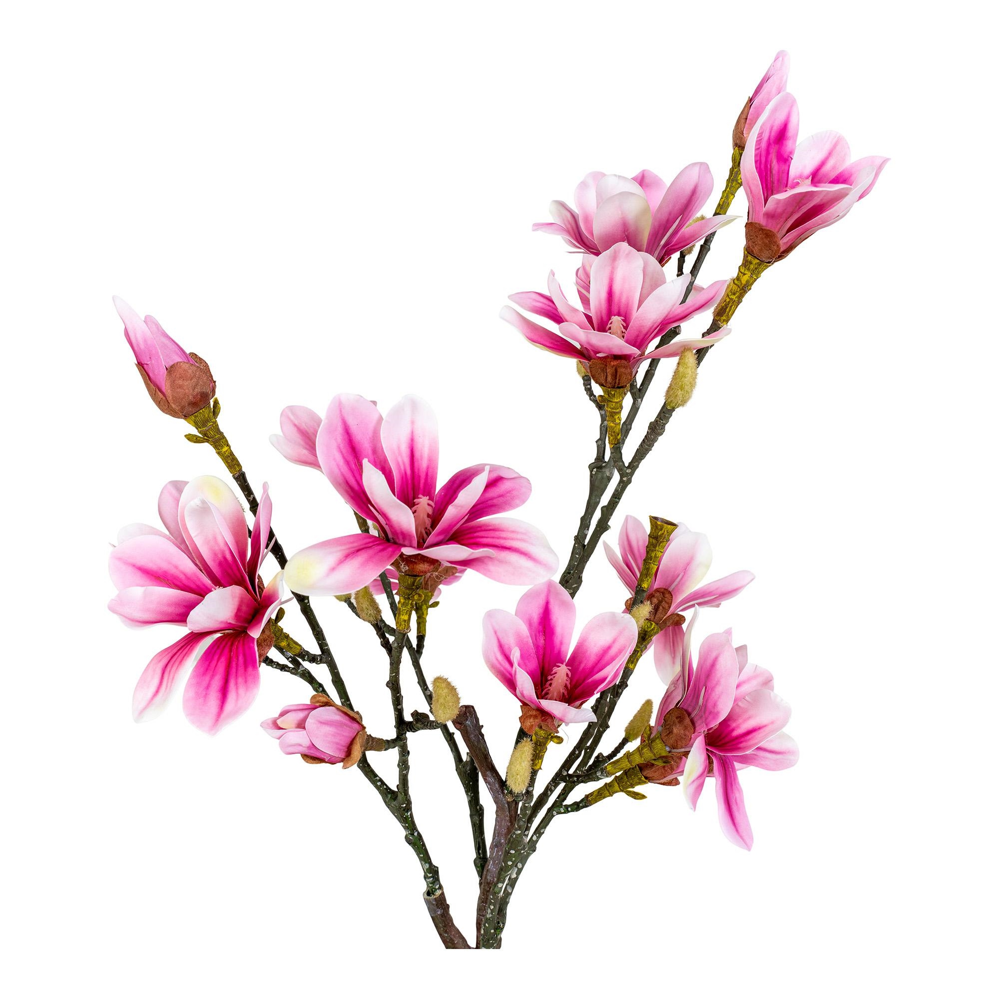 Sztuczna roślina Magnolia różowa 74cm - obrazek 5
