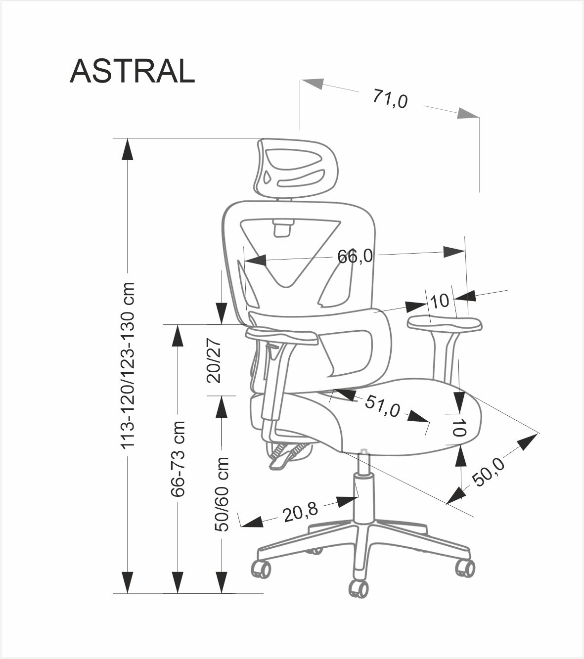 ASTRAL fotel gabinetowy czarny - obrazek 8