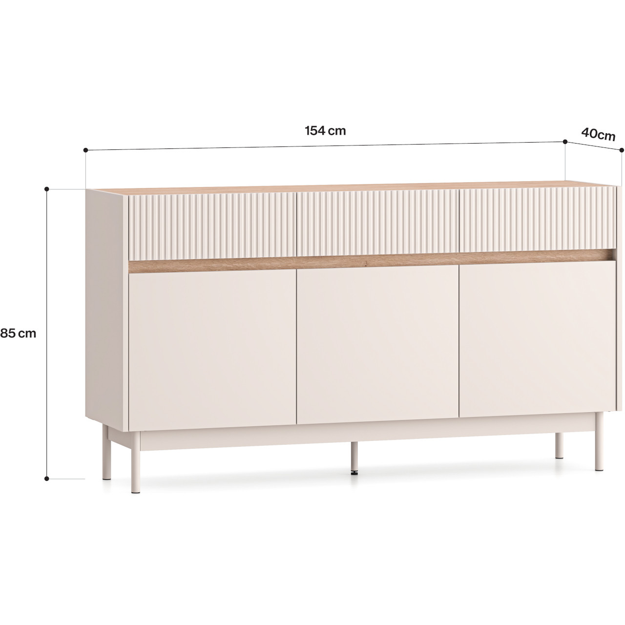Komoda ERMITE 05 kaszmir / dąb cremona - obrazek 5
