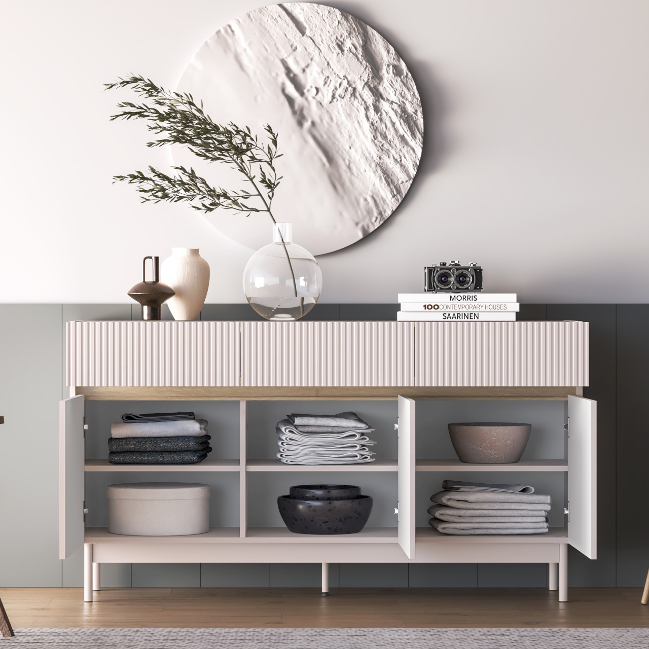 Komoda ERMITE 05 kaszmir / dąb cremona - obrazek 7