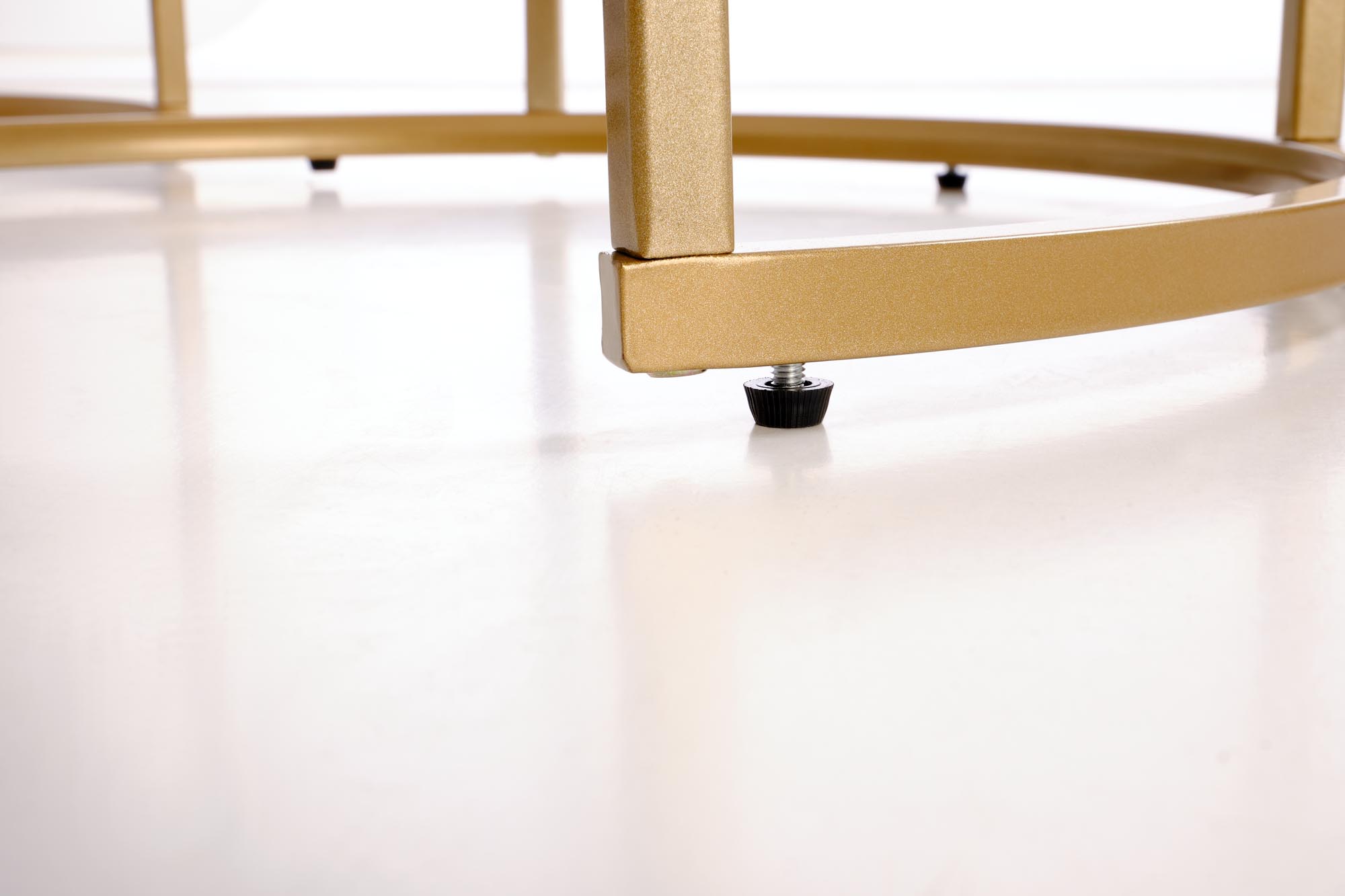 GILDA zestaw 3 ław, biały marmur / złoty - obrazek 7