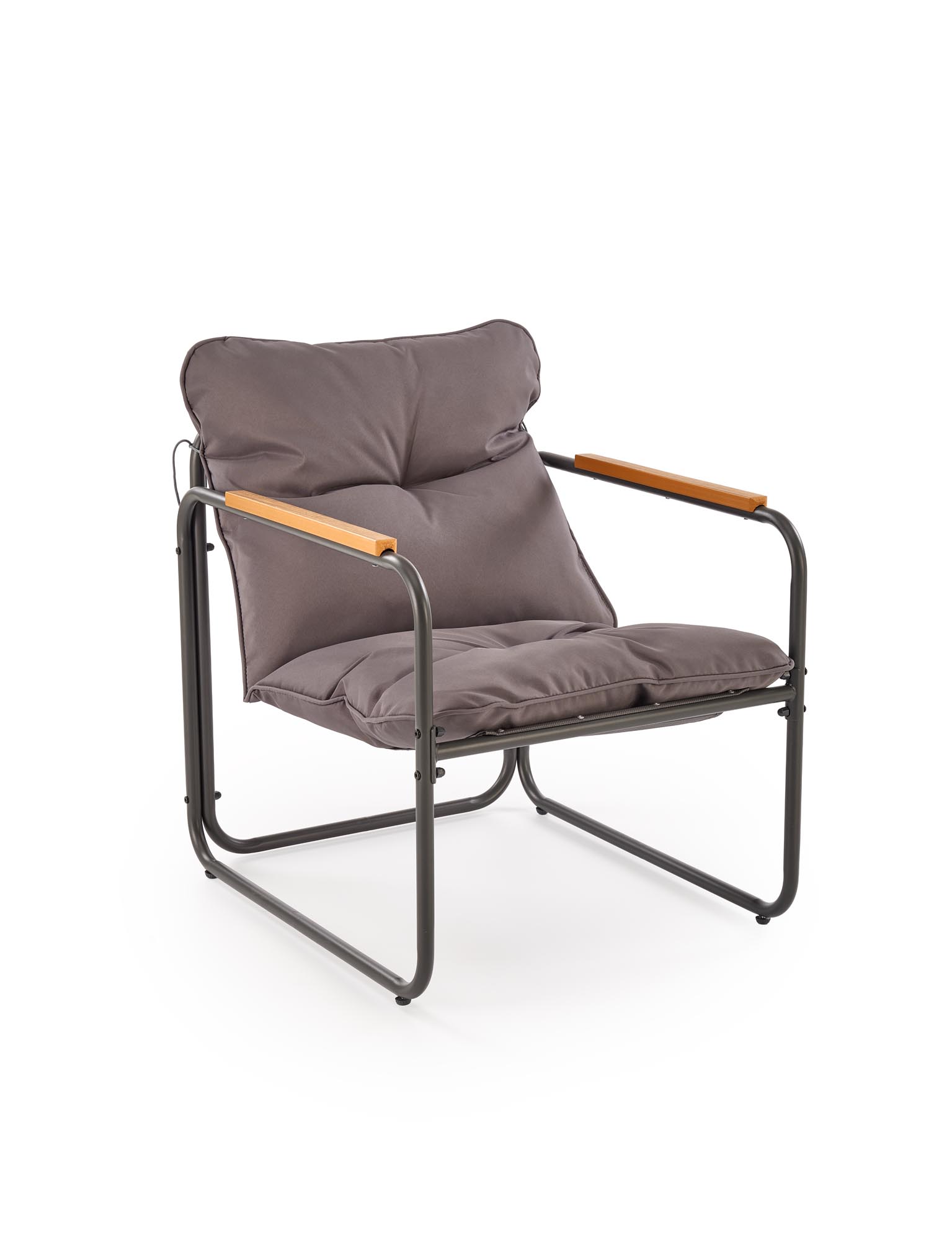 HUDSON, zestaw ogrodowy ( sofa, fotel 2x, ława ), popielaty / brązowy - obrazek 3