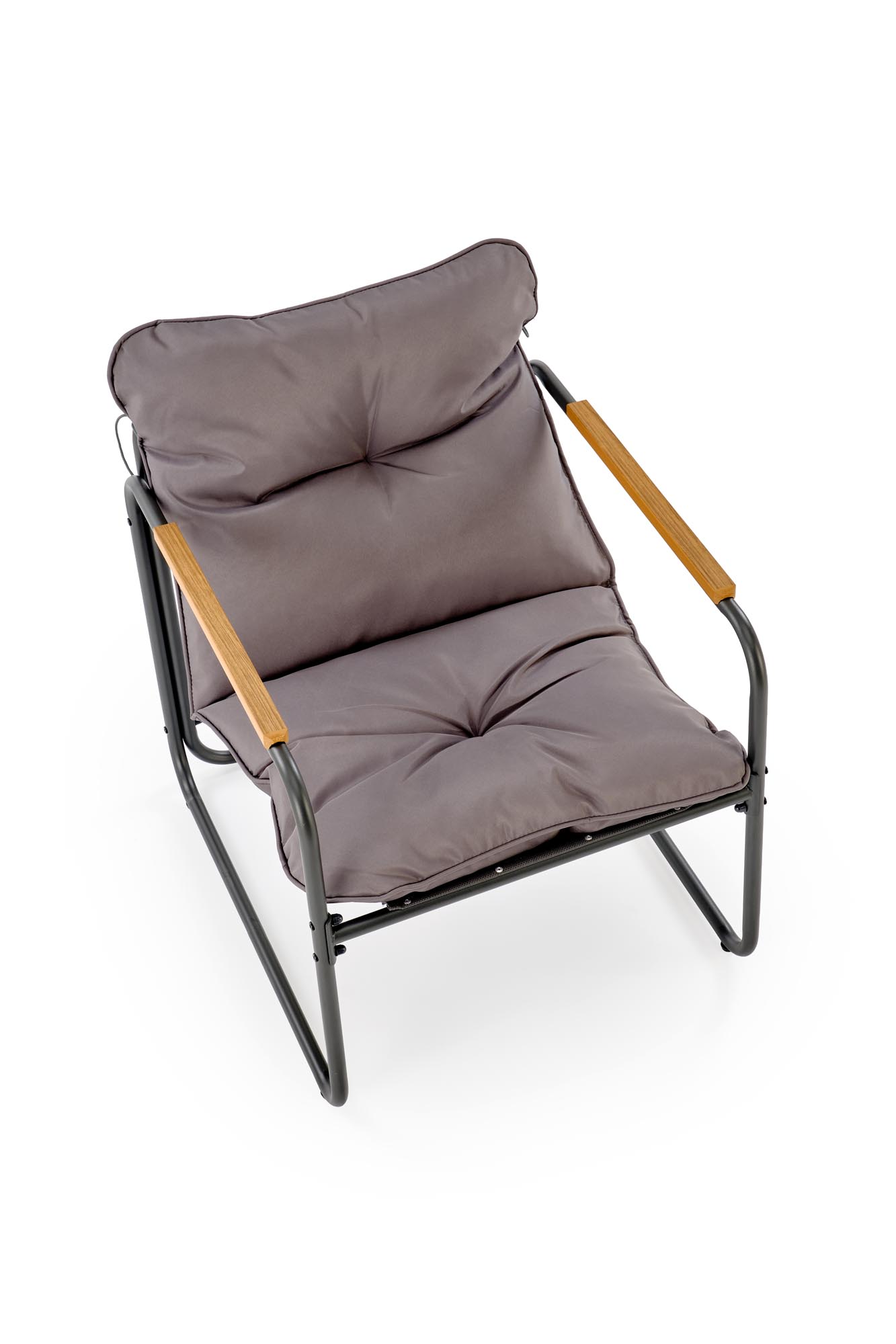 HUDSON, zestaw ogrodowy ( sofa, fotel 2x, ława ), popielaty / brązowy - obrazek 4