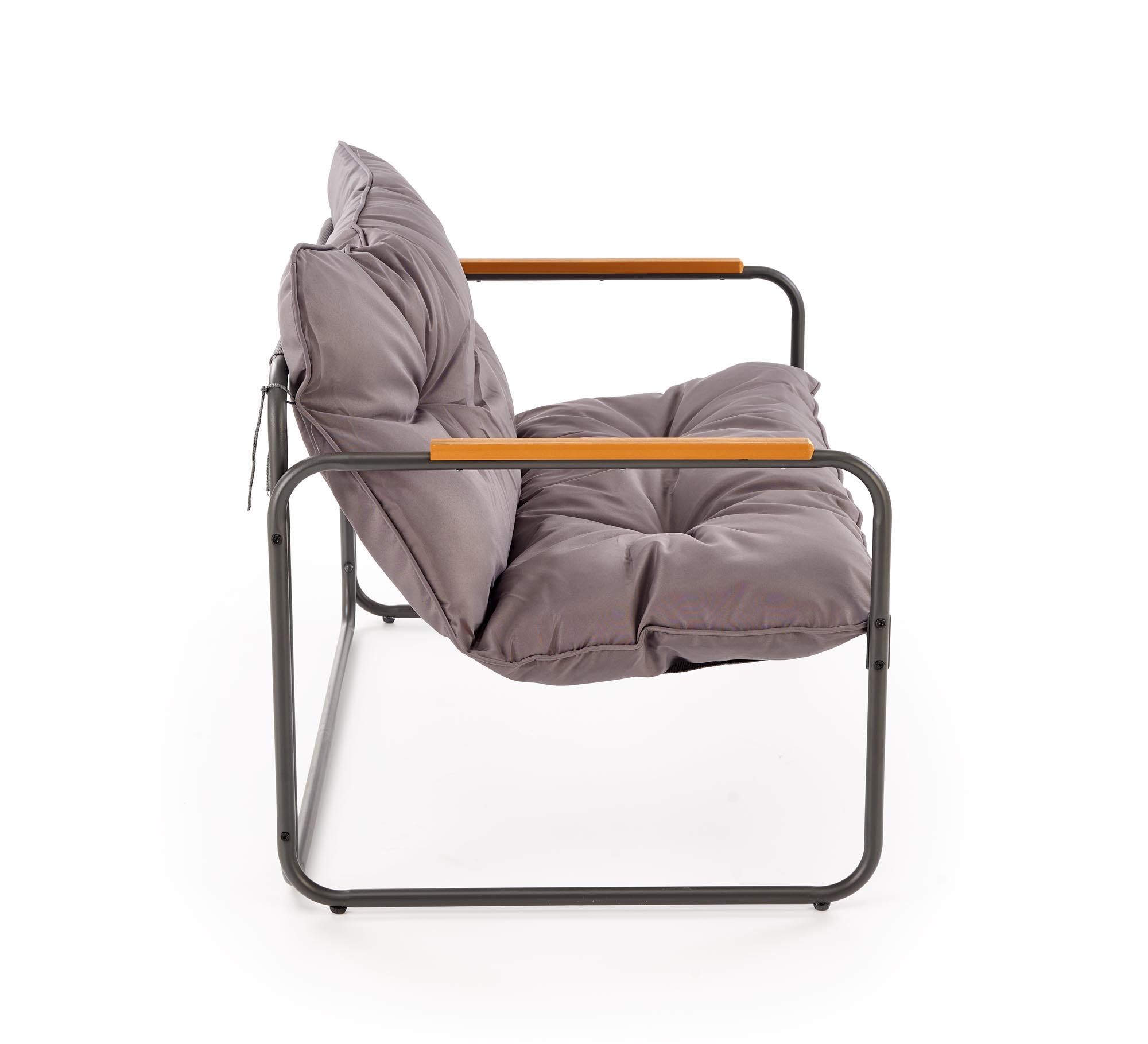 HUDSON, zestaw ogrodowy ( sofa, fotel 2x, ława ), popielaty / brązowy - obrazek 6