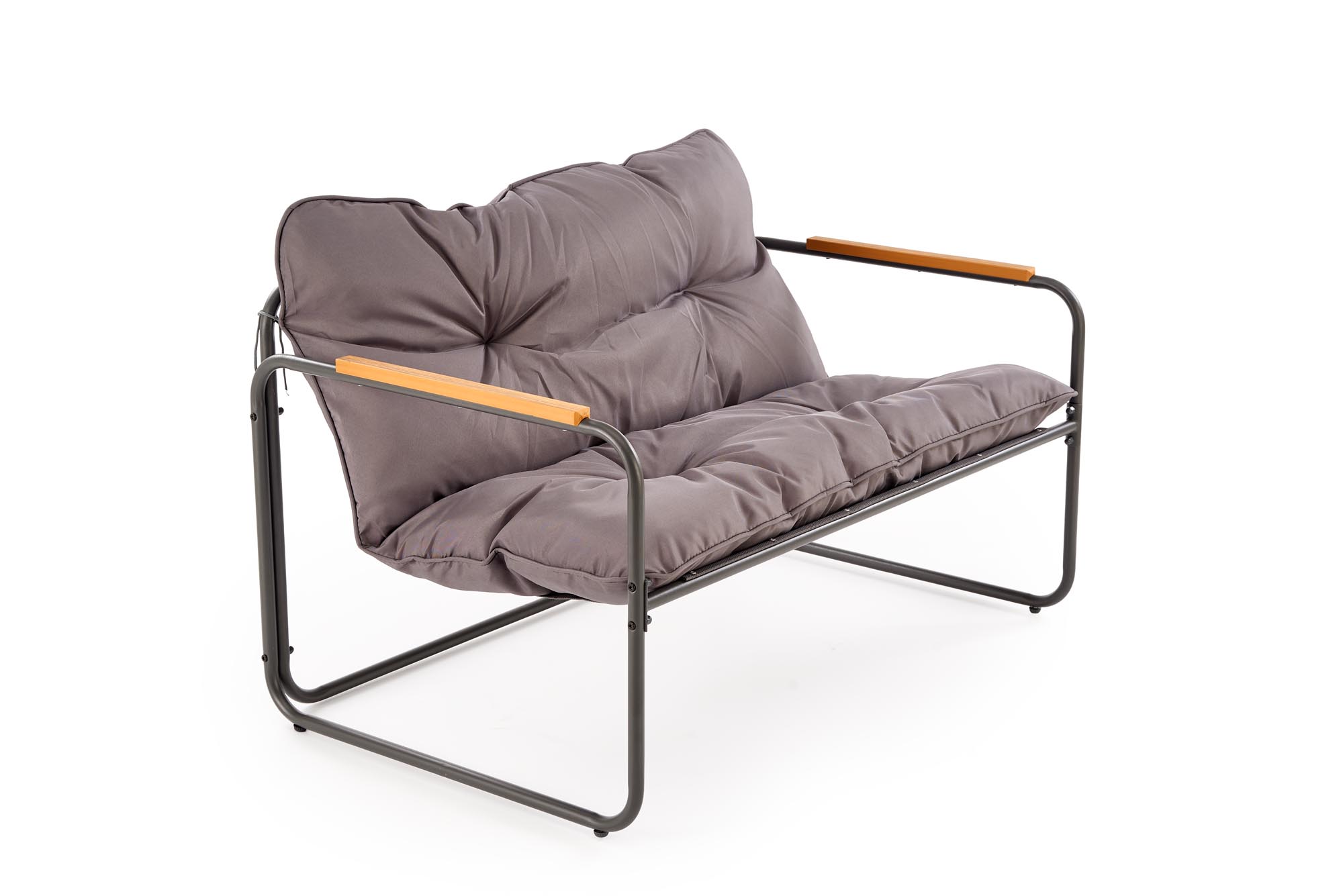 HUDSON, zestaw ogrodowy ( sofa, fotel 2x, ława ), popielaty / brązowy - obrazek 7