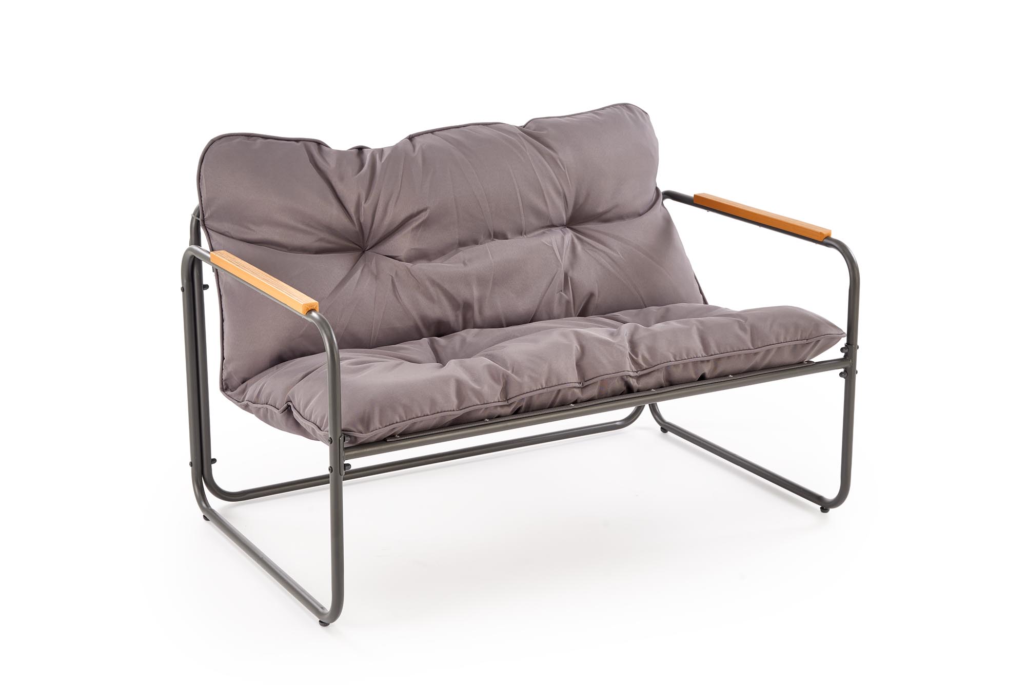 HUDSON, zestaw ogrodowy ( sofa, fotel 2x, ława ), popielaty / brązowy - obrazek 10