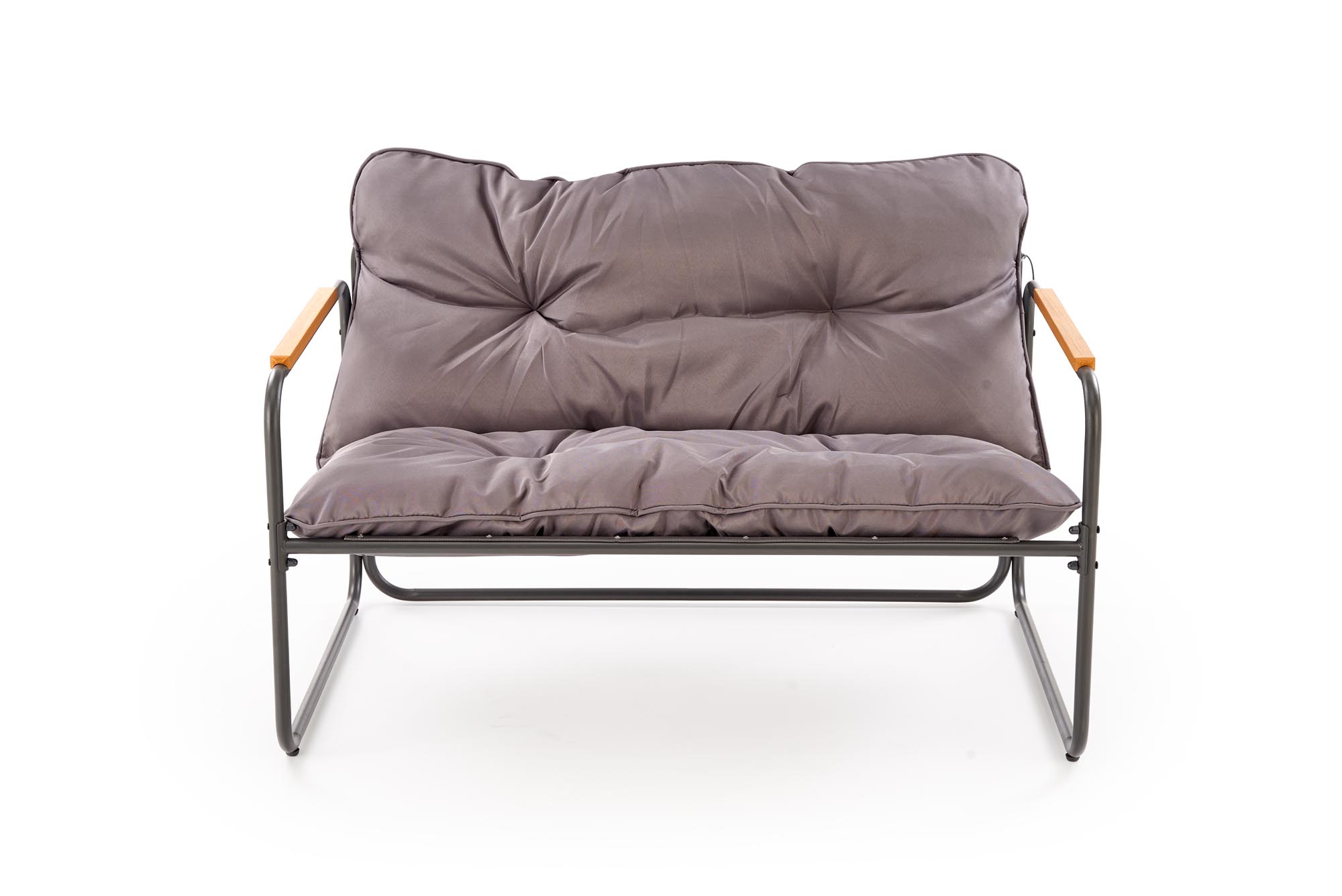 HUDSON, zestaw ogrodowy ( sofa, fotel 2x, ława ), popielaty / brązowy - obrazek 11