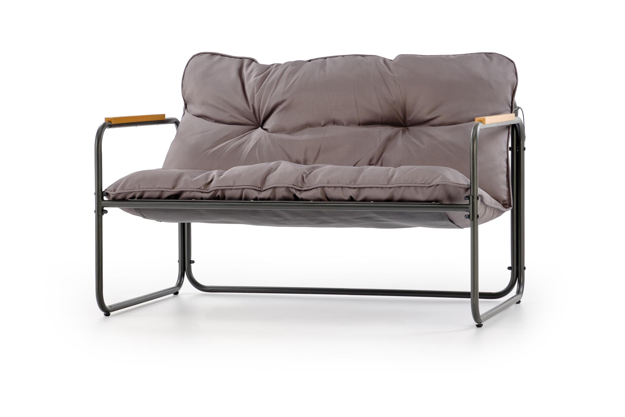 HUDSON, zestaw ogrodowy ( sofa, fotel 2x, ława ), popielaty / brązowy - obrazek 12