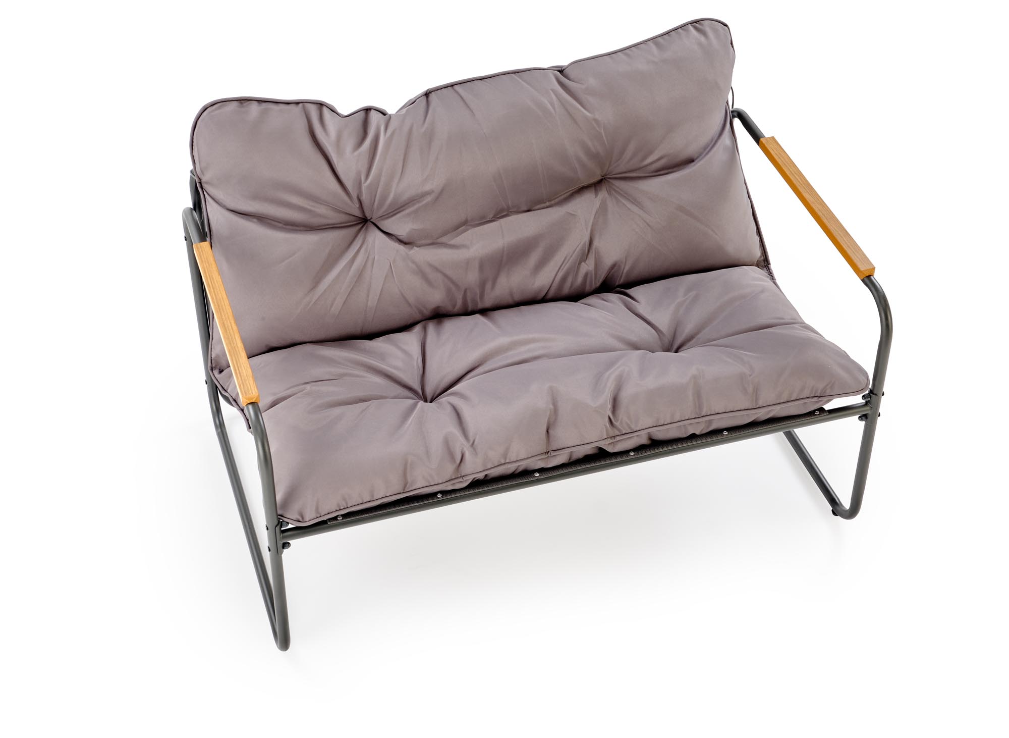 HUDSON, zestaw ogrodowy ( sofa, fotel 2x, ława ), popielaty / brązowy - obrazek 14
