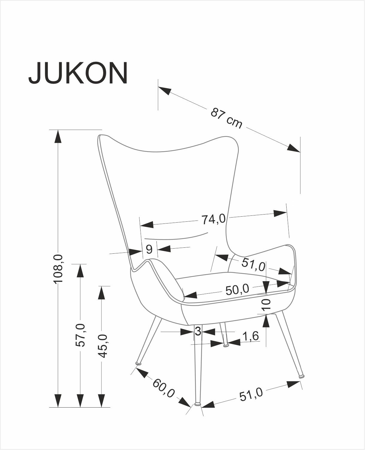 JUKON fotel wypoczynkowy kremowy - obrazek 4