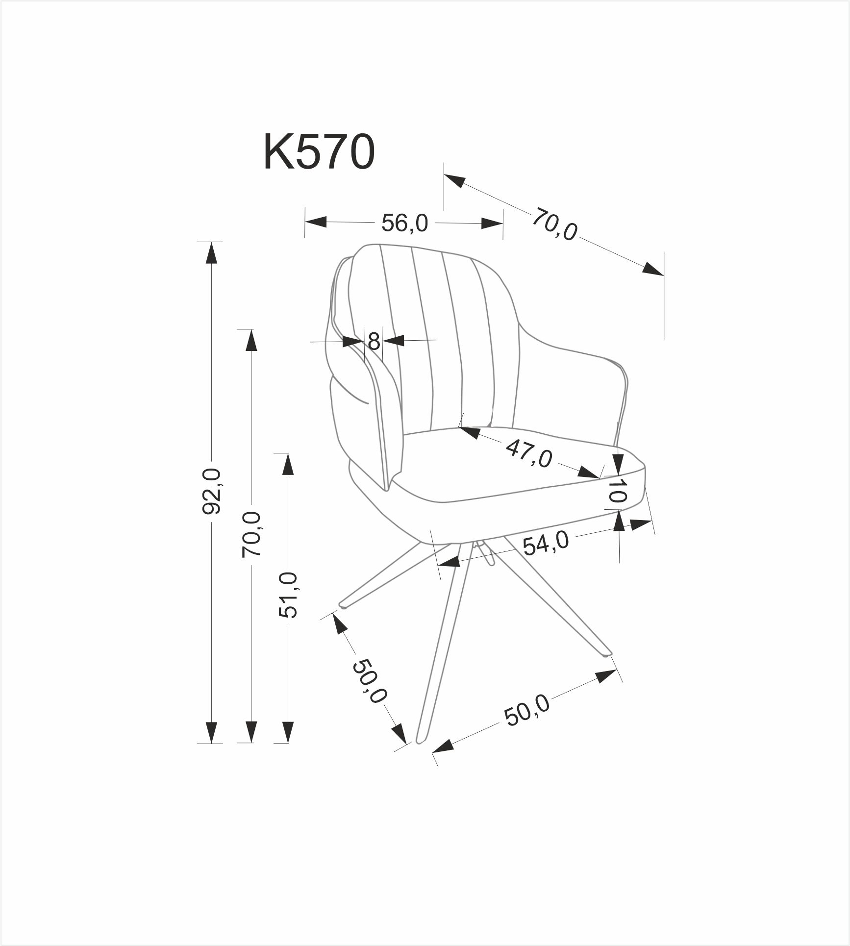 K570 krzesło beżowy - obrazek 5