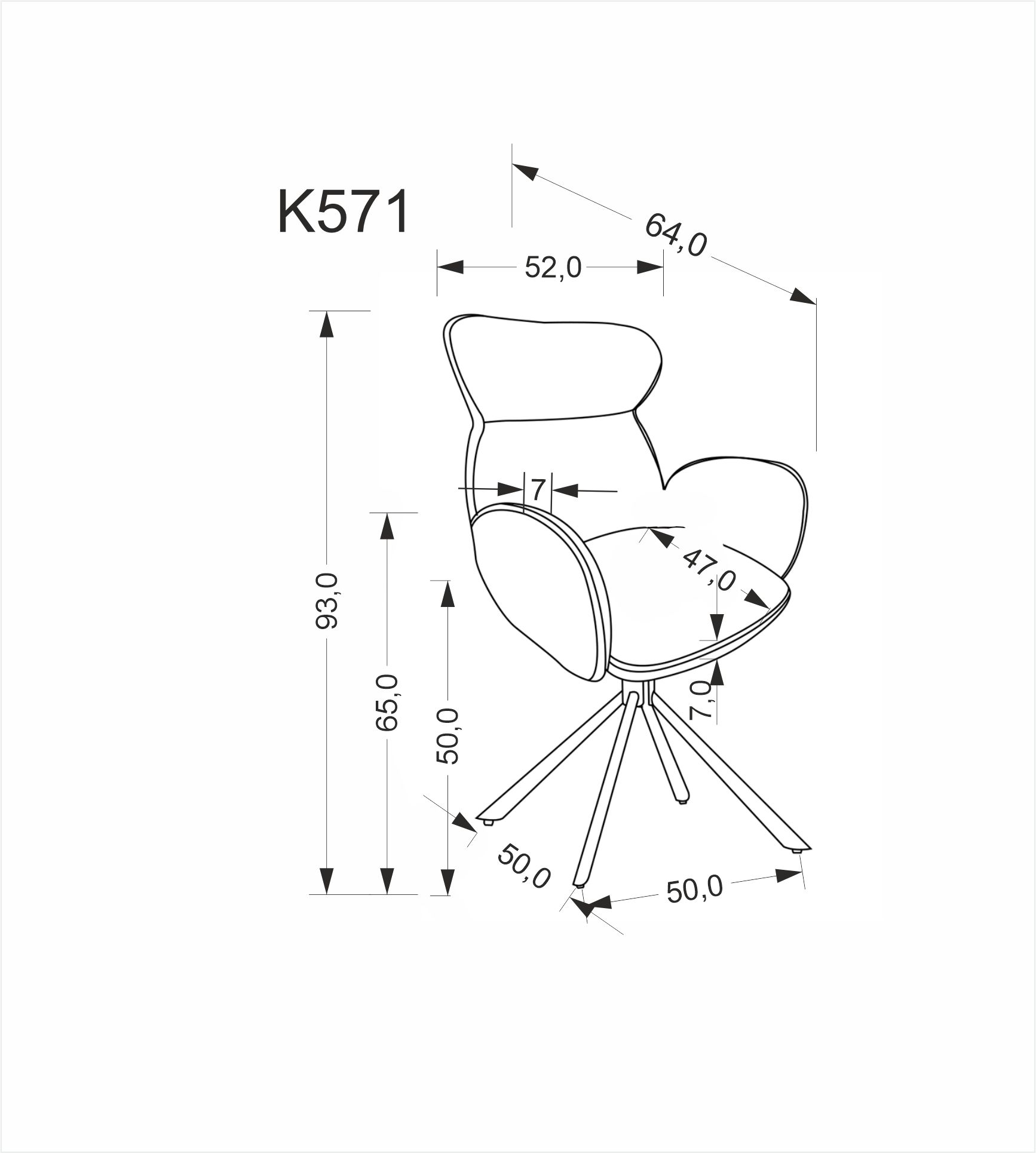 K571 krzesło cynamonowy - obrazek 4