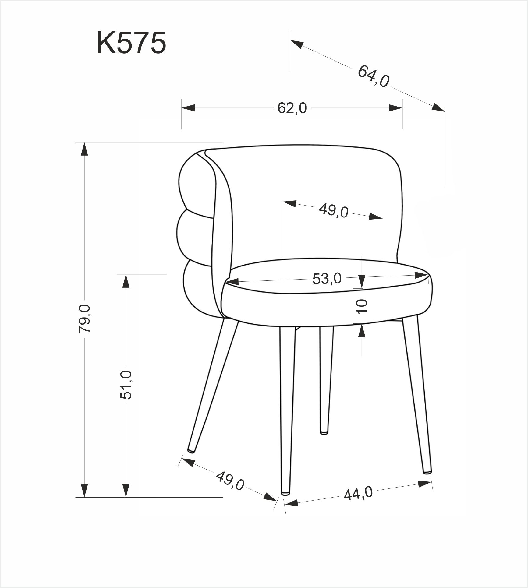 K575 krzesło beżowy - obrazek 7