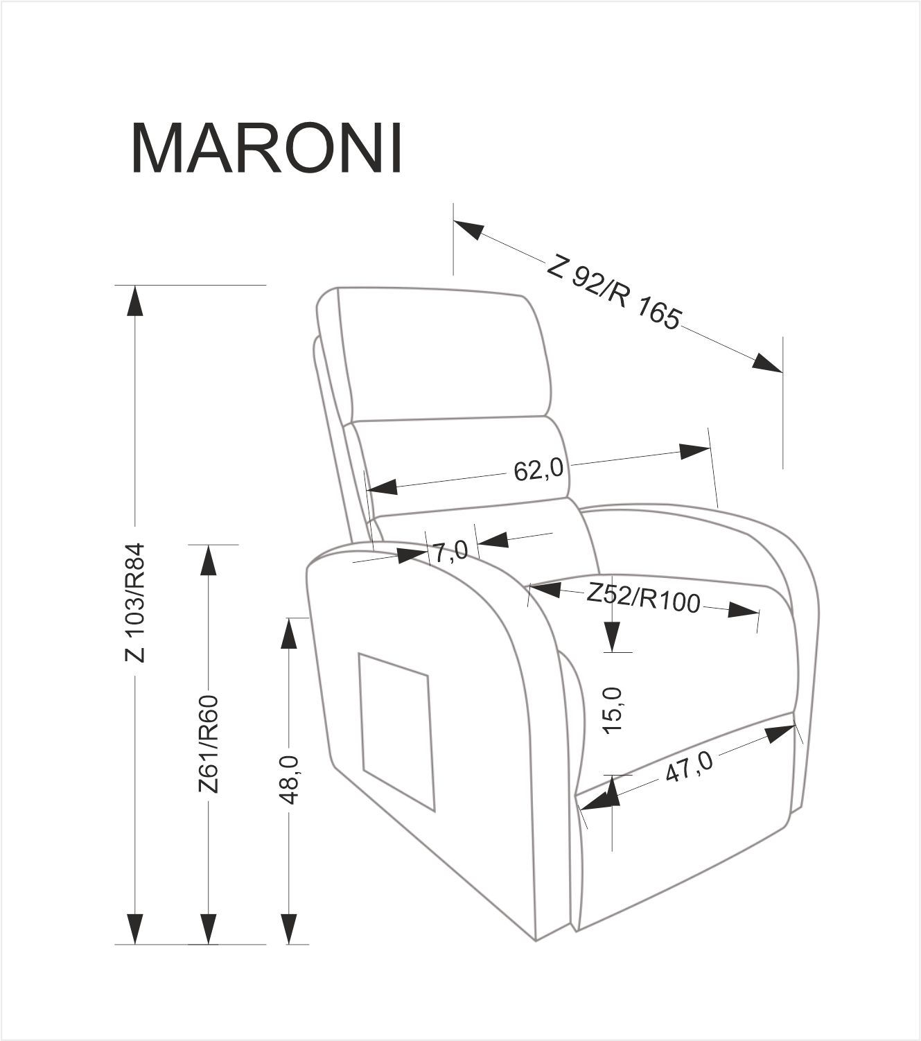 MARONI fotel wypoczynkowy beżowy - obrazek 8
