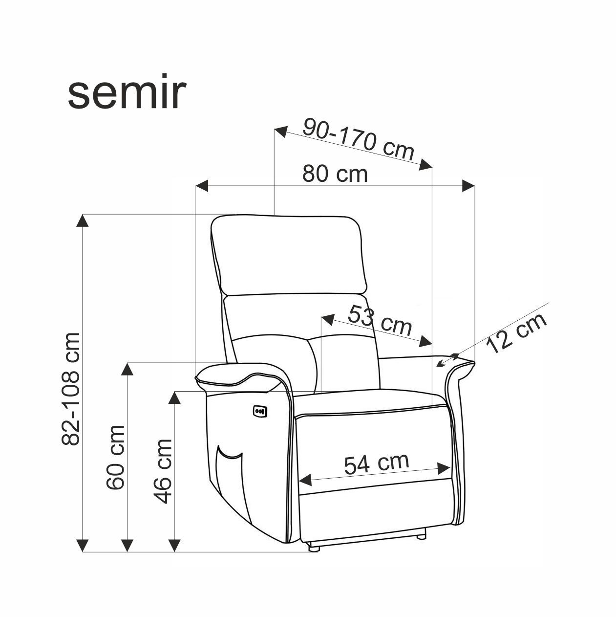 SEMIR 2 fotel wypoczynkowy popielaty - obrazek 9
