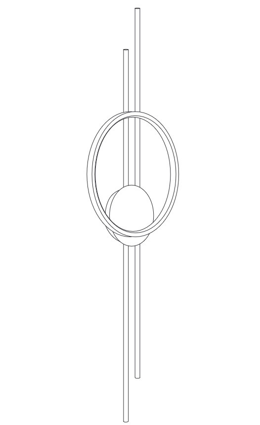 Lampa ścienna ECLIPTICA LED złota 100 cm - obrazek 17