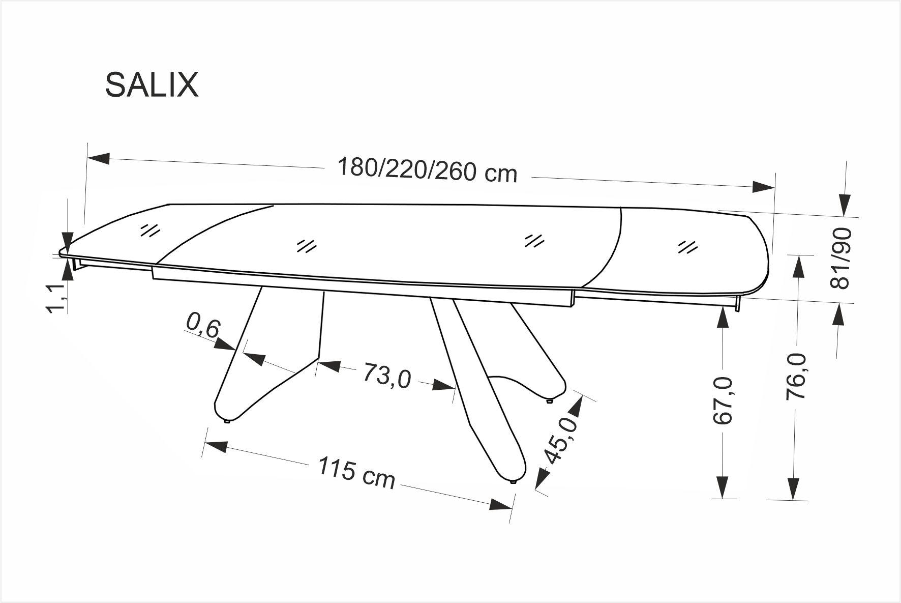 SALIX stół rozkładany, trawertyn / kaszmir - obrazek 11