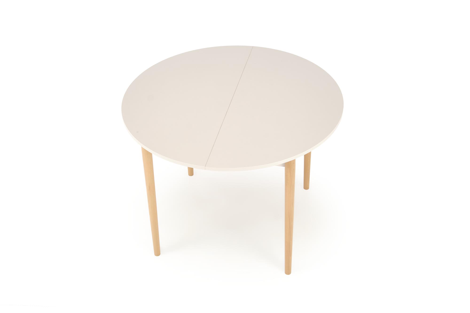 PIVOT stół rozkładany 102-142x102x75 cm, blat - kaszmir, nogi - naturalny - obrazek 10