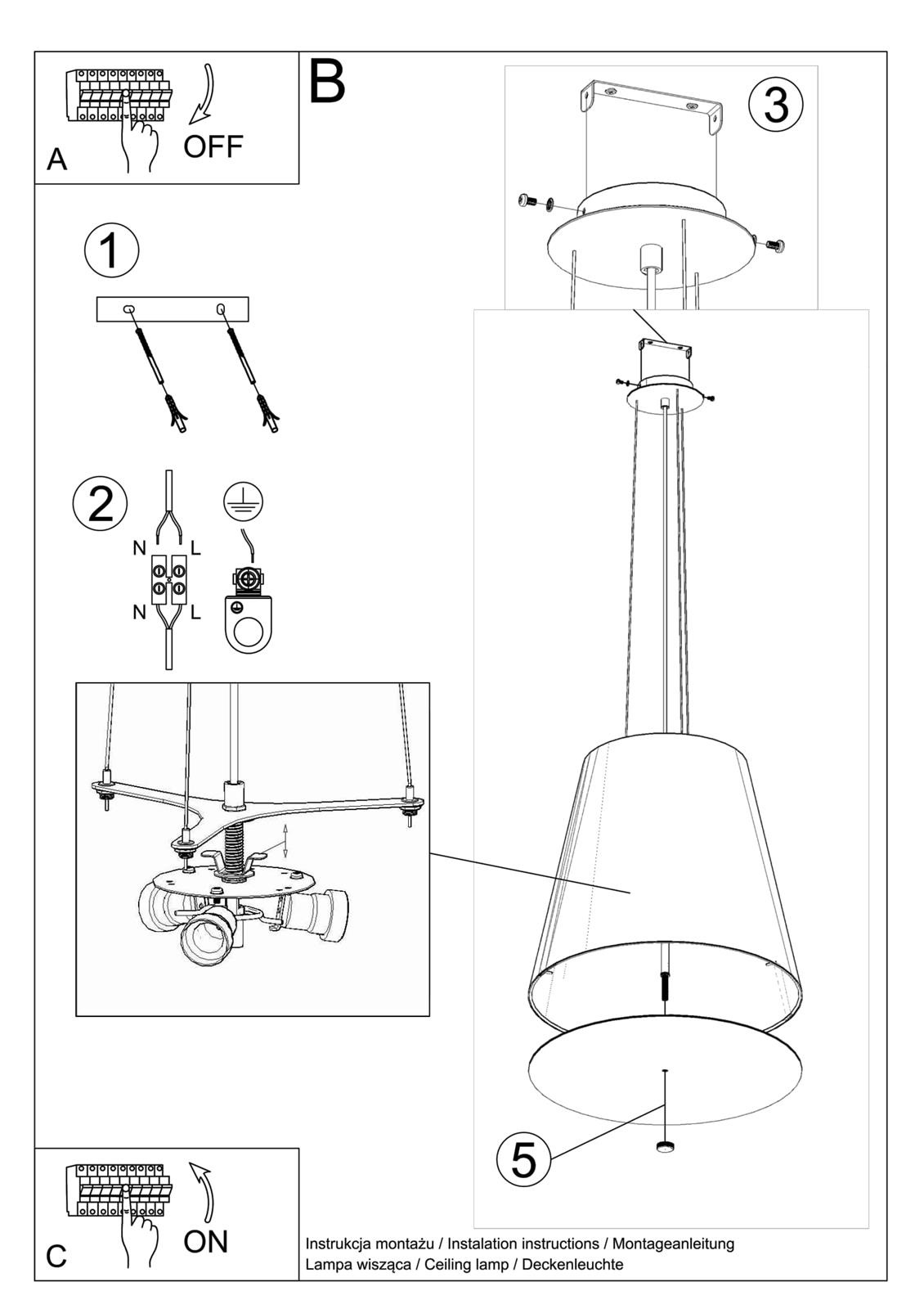 Żyrandol GENEVE 50 czarny - obrazek 6