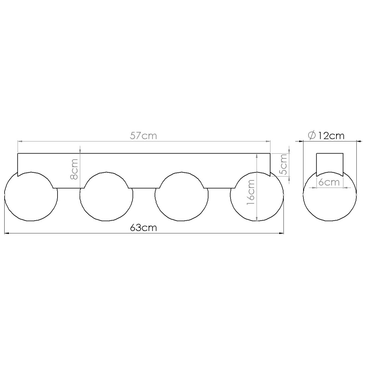Plafon BULBO 4 naturalne drewno - obrazek 10
