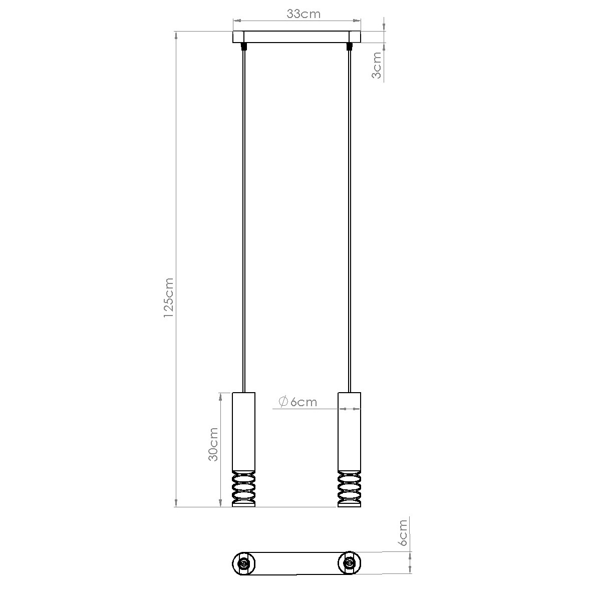 Lampa wisząca LAMI 2 biały - obrazek 10