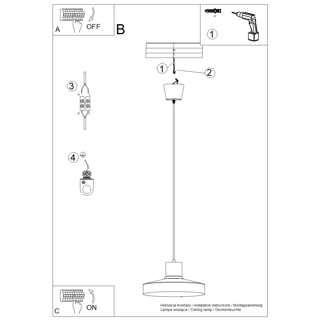 Lampa wisząca BILO biała - obrazek 12