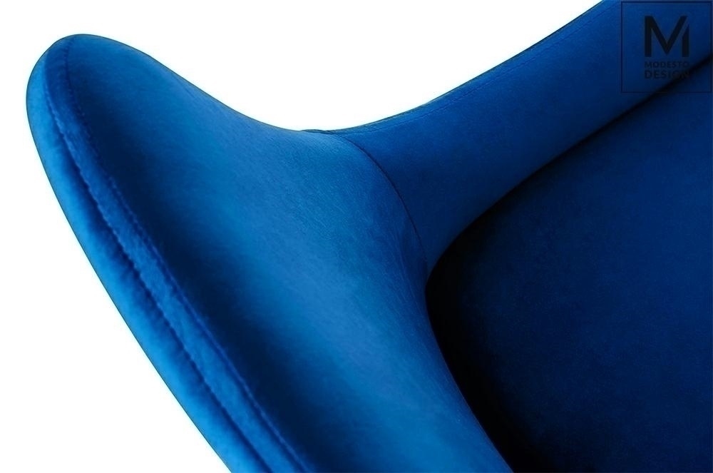 MODESTO krzesło CLOVER ciemny niebieski - welur, metal - obrazek 8