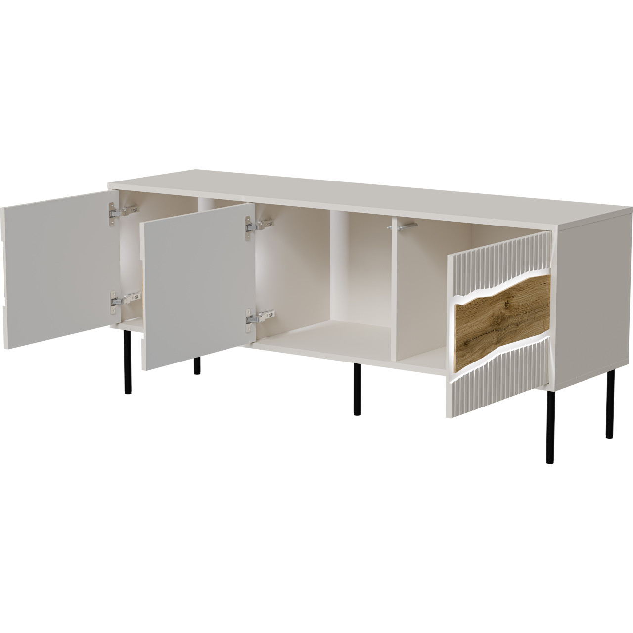 Komoda RTV CONTE 150 3D kaszmir / dąb wotan - obrazek 3