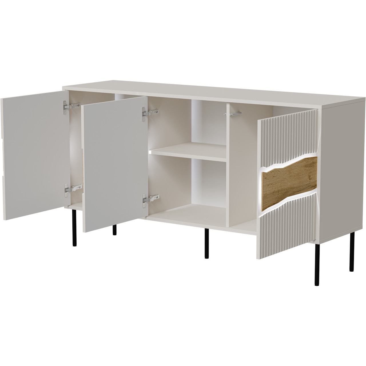 Komoda CONTE 150 3D kaszmir / dąb wotan - obrazek 3