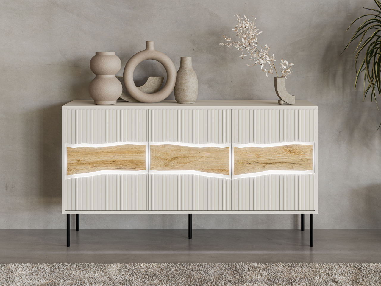 Komoda CONTE 150 3D kaszmir / dąb wotan - obrazek 5