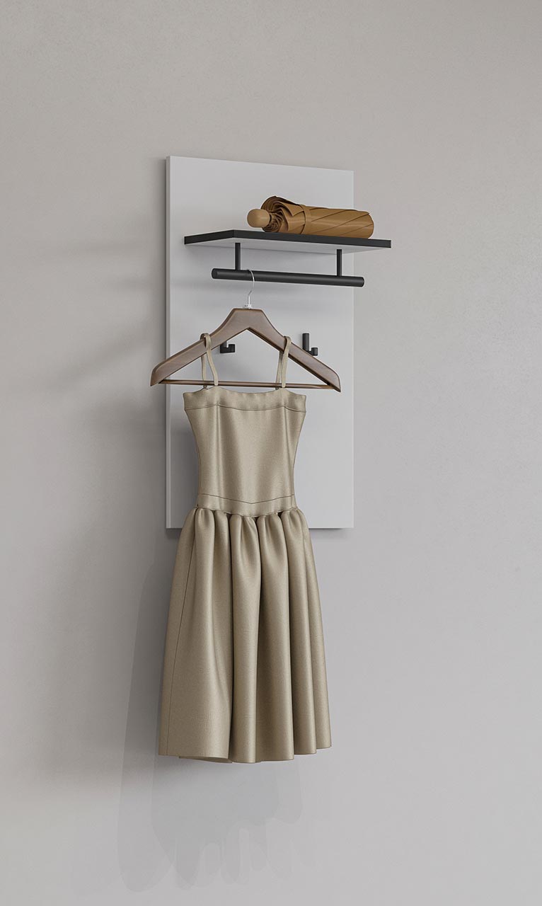 Wieszak CROSI 03 biały / czarny - obrazek 4