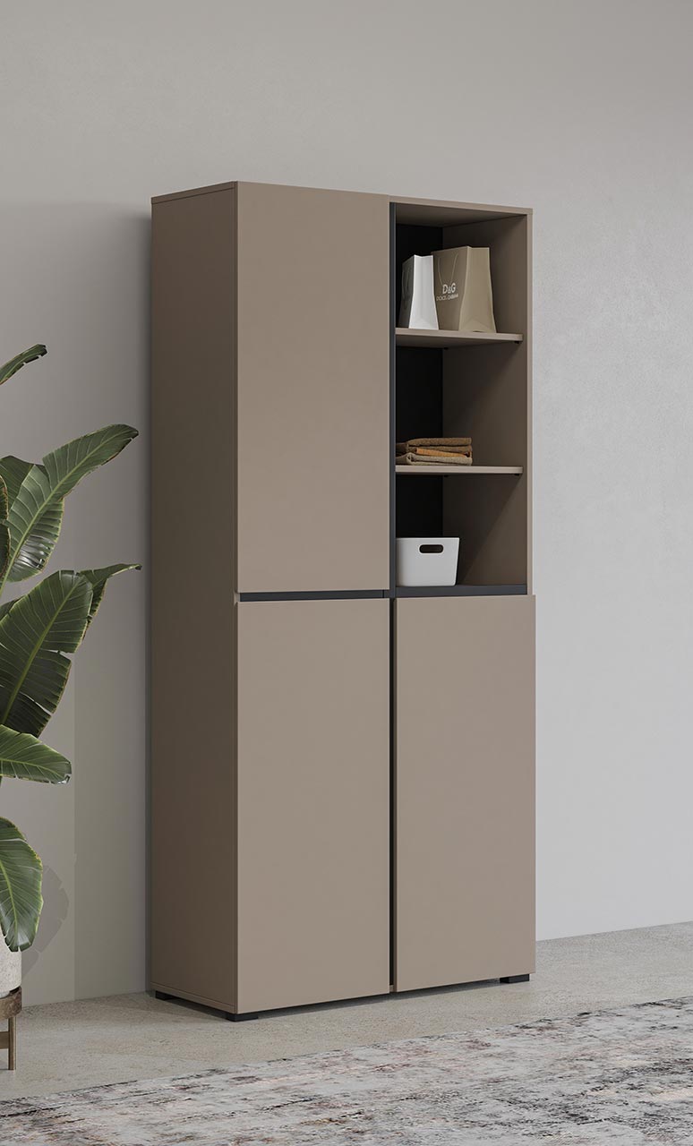 Szafa uchylna CROSI 88 congo / czarny 79 cm do przedpokoju i sypialni - obrazek 7