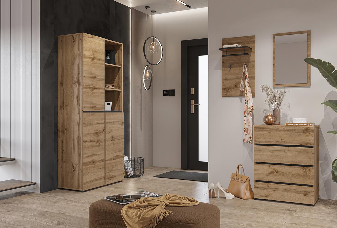 Wieszak CROSI 03 dąb wotan / czarny - obrazek 7