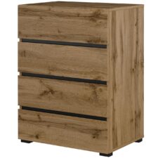 Komoda CROSI 27 dąb wotan / czarny