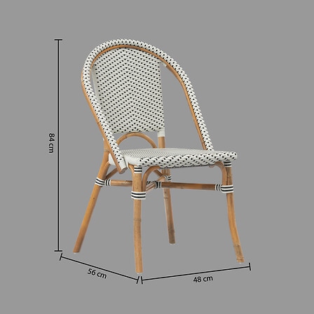 Krzesło Trecia białe/ naturalne - obrazek 3