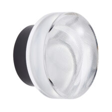 Lampa ścienna CARMELLO LED transparentna czarna 13,5 cm