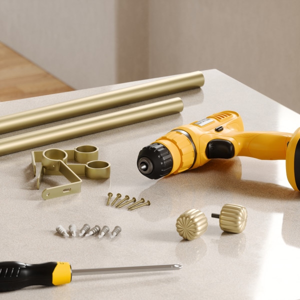 UMBRA karnisz CLEO 91 - 168 cm złoty - obrazek 7