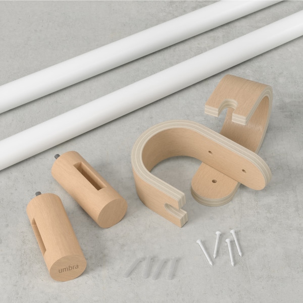 UMBRA karnisz BELLWOOD 107 - 305 cm biały / brązowy - obrazek 3